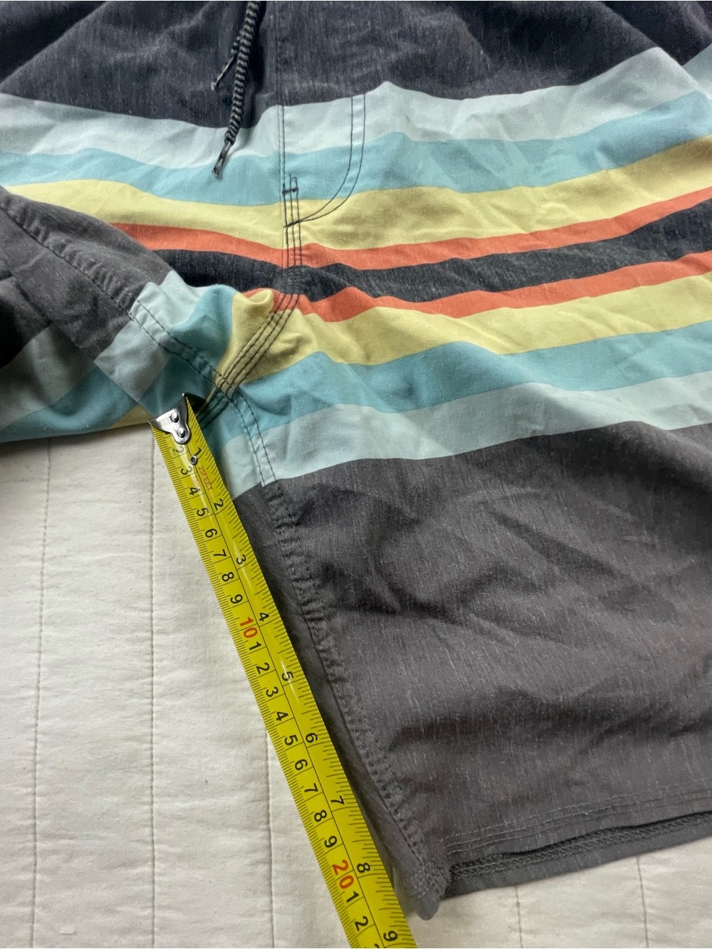 Hang Ten Gray Swim Trunks with Stripes large - Picture 4 of 7